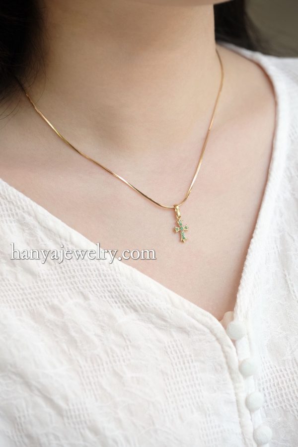 18k Gold Color Treasure Cross Pendants