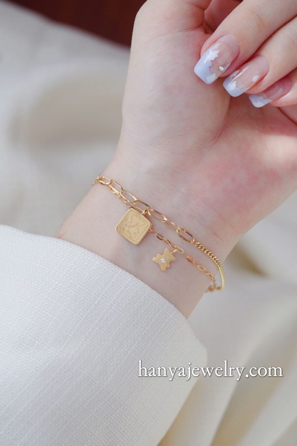 18K Gold Fashionable Bracelet - Image 6