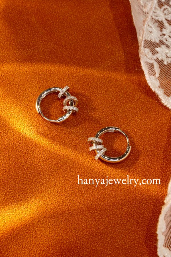 18K Gold Earrings For Girls Diamond - Image 8