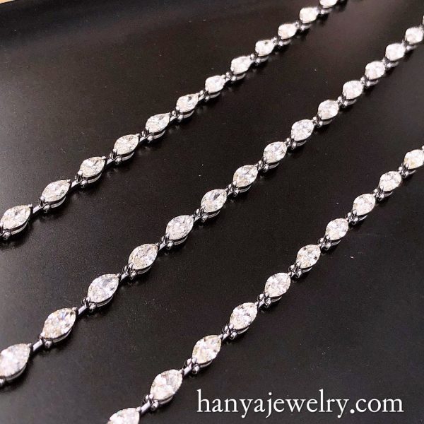 New Arrival 18K White Gold Stunning Diamond Bracelet - Image 5