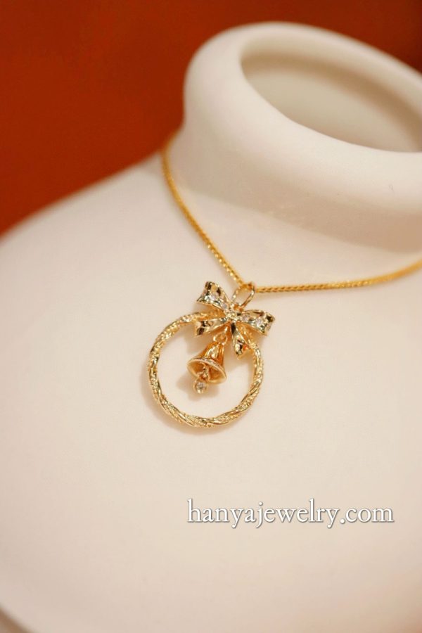 18K Gold Diamond Necklace Christmas Gift - Image 6