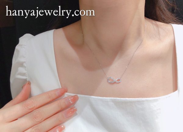 18K Diamond Love Infinite Necklace - Image 7