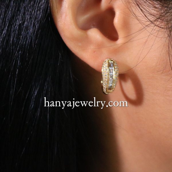 18K Vintage Diamond Earry Fine Jewellery