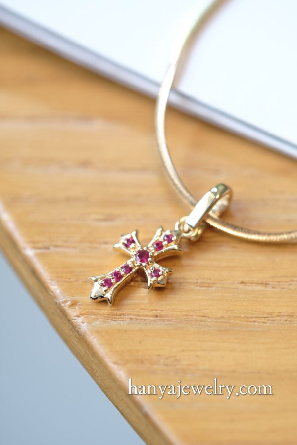 18k Gold Color Treasure Cross Pendants - Image 5