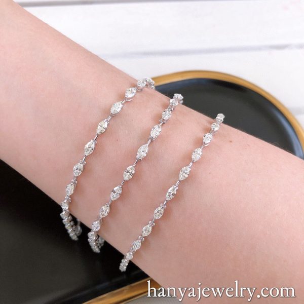 New Arrival 18K White Gold Stunning Diamond Bracelet