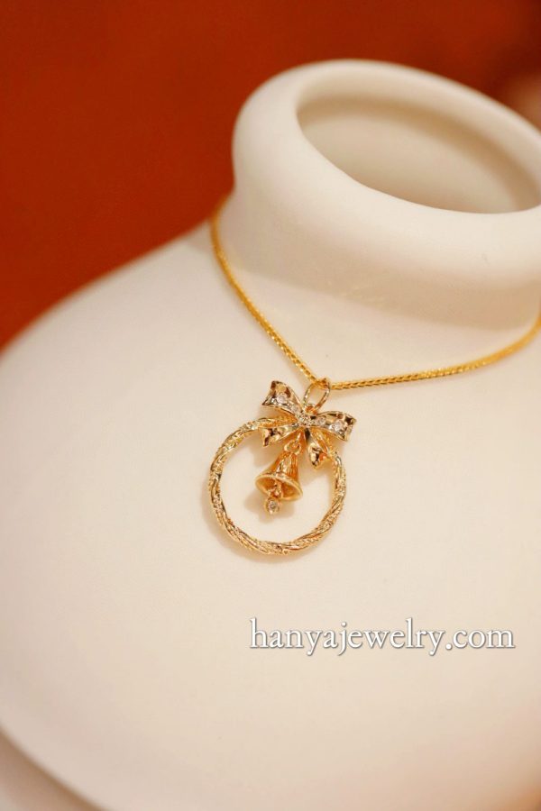 18K Gold Diamond Necklace Christmas Gift - Image 5