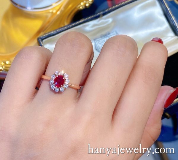 18K Gold New Ruby Diamond Ring - Image 2