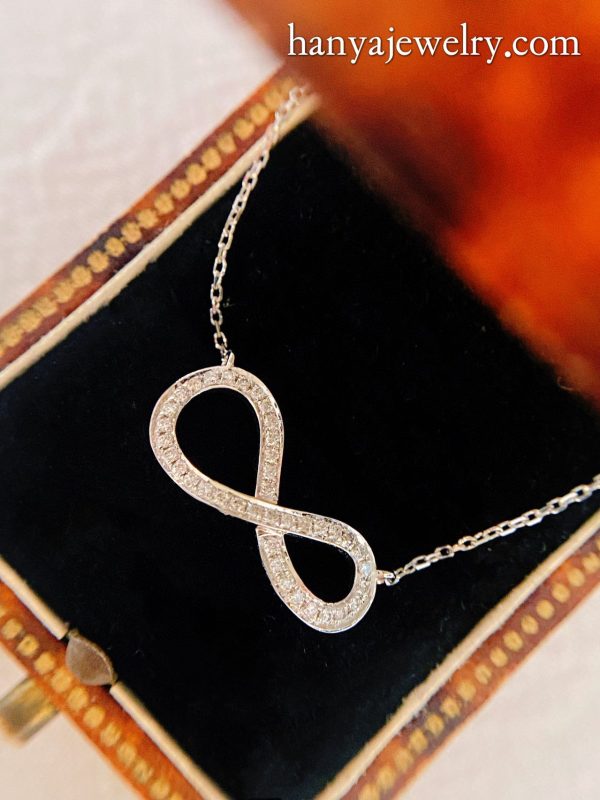 18K Diamond Love Infinite Necklace - Image 6