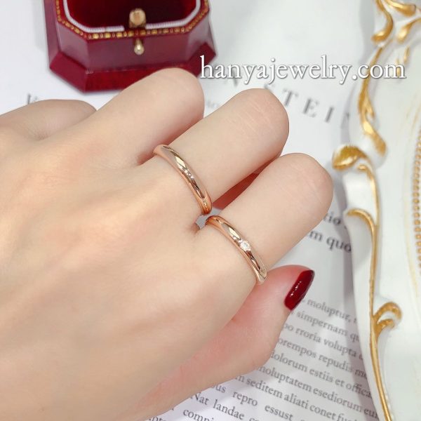 18k Aperture Diamond Couple Rings Set - Image 6