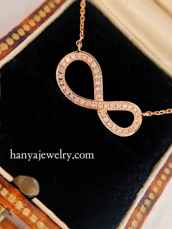 18K Diamond Love Infinite Necklace - Image 5