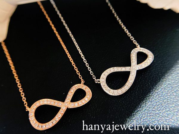 18K Diamond Love Infinite Necklace - Image 4