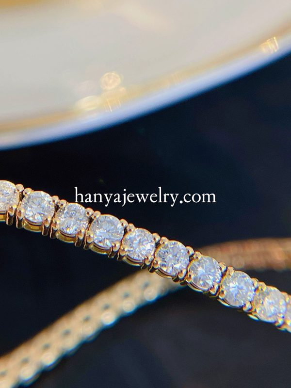 18K Tennis Diamond Bracelet On Sale - Image 3