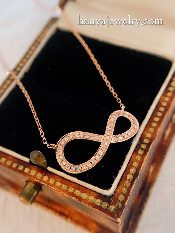 18K Diamond Love Infinite Necklace - Image 3