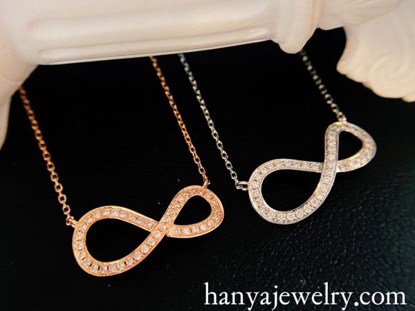 18K Diamond Love Infinite Necklace - Image 2