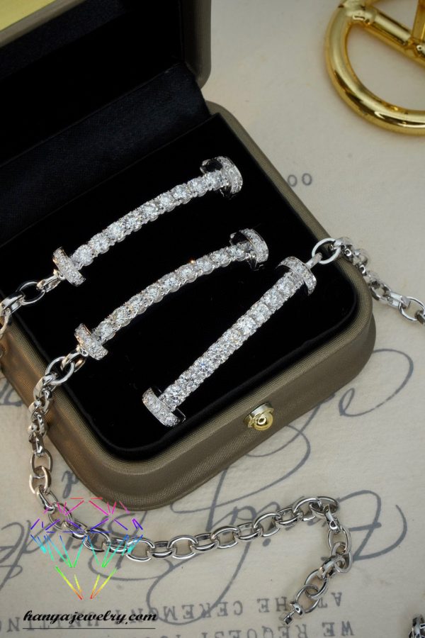 18k Premium Customized Natural Diamond Bracelet Smile - Image 2