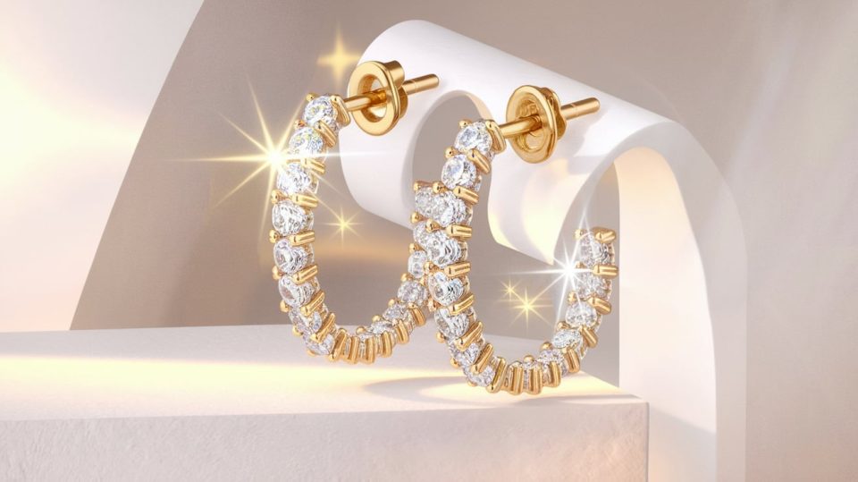 diamond earrings hoops