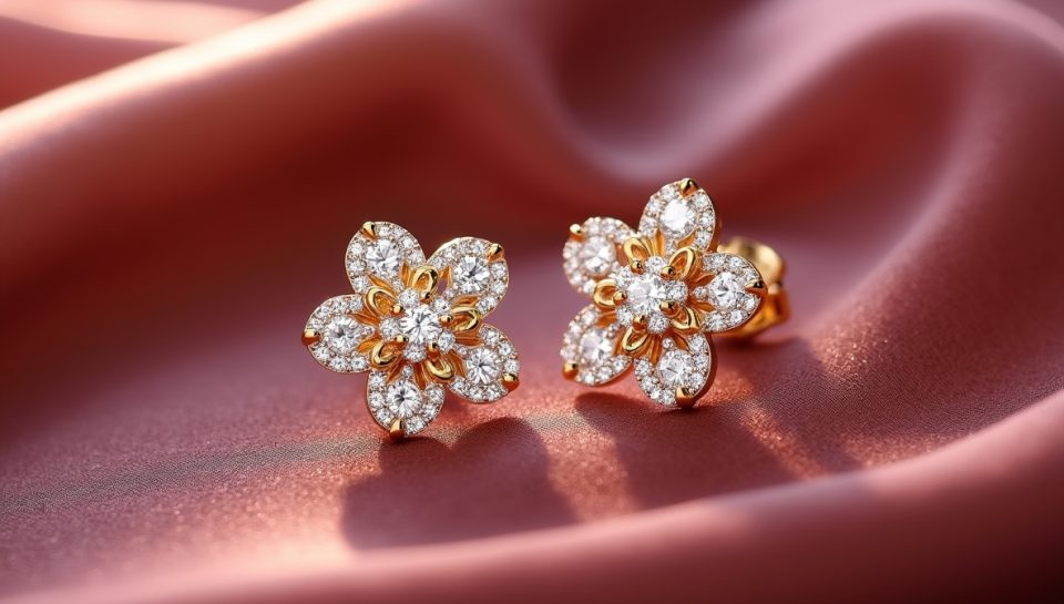Flux Dev A pair of exquisite 18K gold earrings with brilliantc 3.jpeg